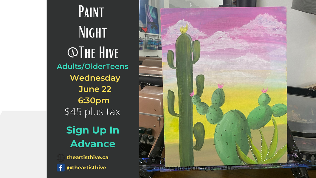 Cactus Plant Paint Night @ The Hive