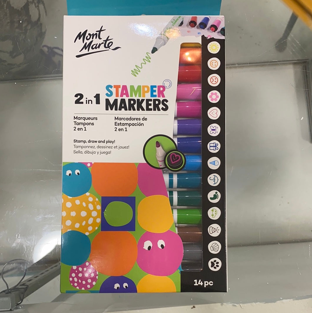 Mont Marche 2 in 1 stamper markers